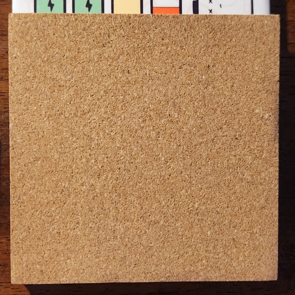 4 Colorful Teacher Battery Life Coasters. Hand Crafted - Picture 4 of 8